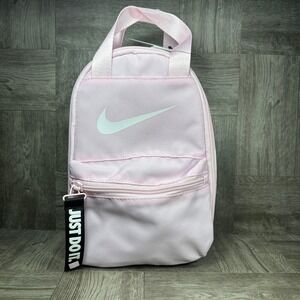 Nike Lunch Bag OS Pink Just Do It Insulated Canvas Swoosh NEW 9A2976-A8F